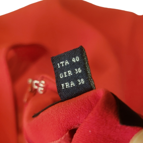 Burberry London Women's Size 6 Sleeveless Red Dress with Belt - Picture 7 of 16